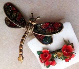 Vintage Earrings AND Brooch (one bid for all!)
