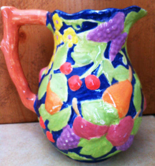 COLOURFUL VINTAGE HANDPAINTED JUG (16.5 cm)