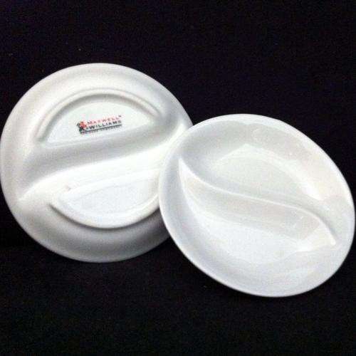 Set of two white sushi soy sauce and wasabi/ginger bowls by MAXWELL WILLIAMS
