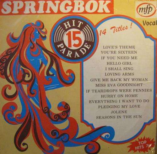 Springbok Hit Parade vol 15 Lp record