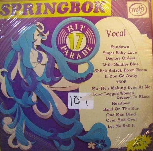 Springbok Hit Parade vol 17 Lp record