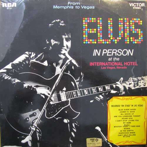 Elvis Presley -In Person at International Hotel Las Vegas Nevada - Ex Double LP Record