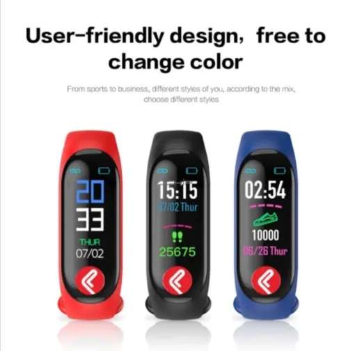 Black Smart fitness watch - unisex