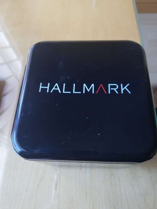 Hallmark mens silver watch with bracelet