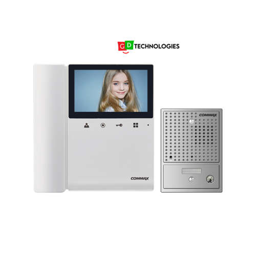 COMMAX 4.3 EXPANDABLE COL VIDEO INTERCOM KIT WITH PINHOLE GATE STATION