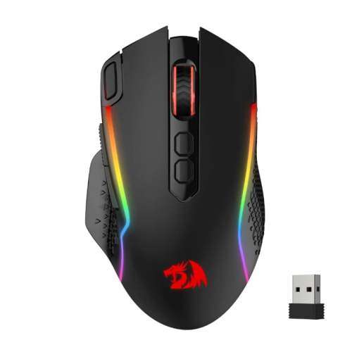 REDRAGON Taipan Pro 10000DPI RGB Wireless Gaming Mouse  Black