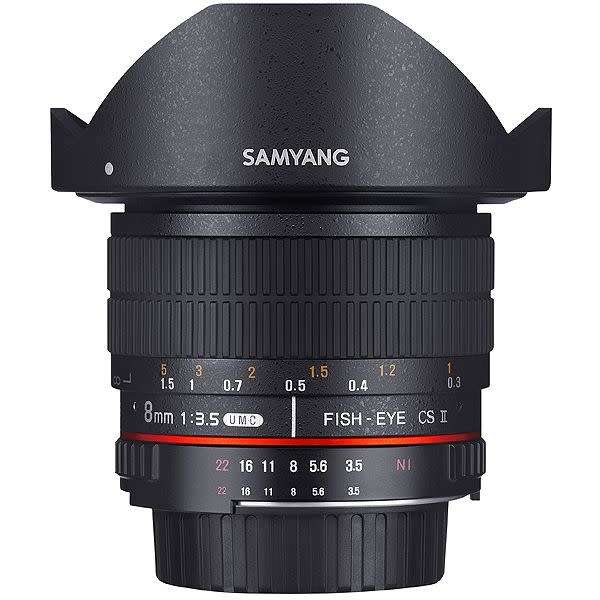 Samyang 8mm F3.5 UMC Fish-eye CS II Lens for Canon (HD)