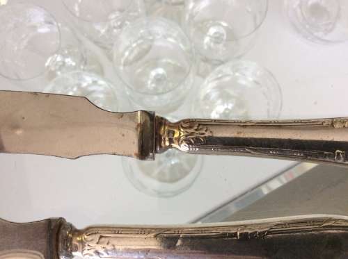 TWO DELIGHTFUL OLD CHEESE/BUTTER KNIVES