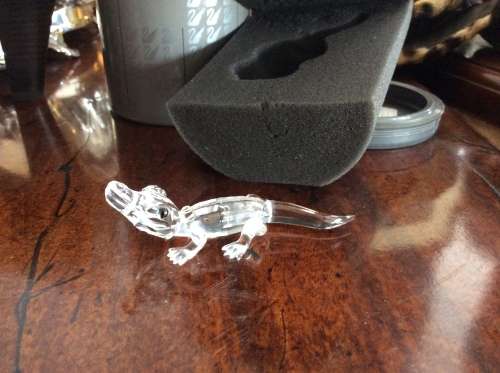 DELIGHTFUL BOXED SWAROVSKI CROCODILE