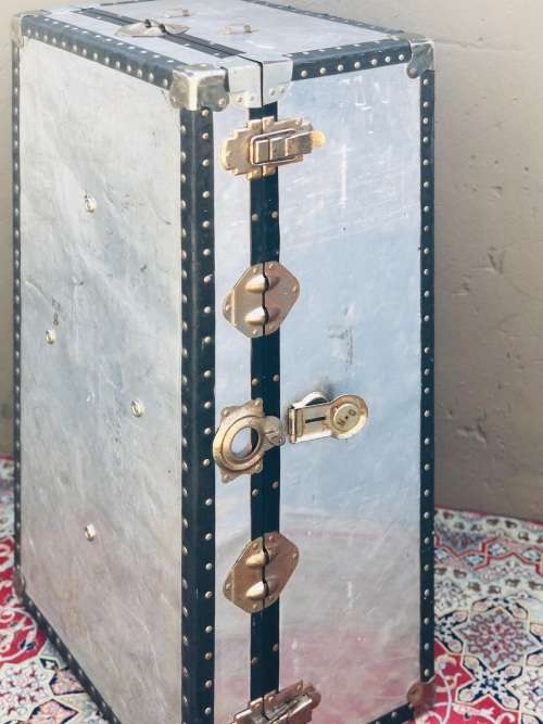 OLD METAL TRUNK