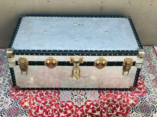 OLD METAL TRUNK