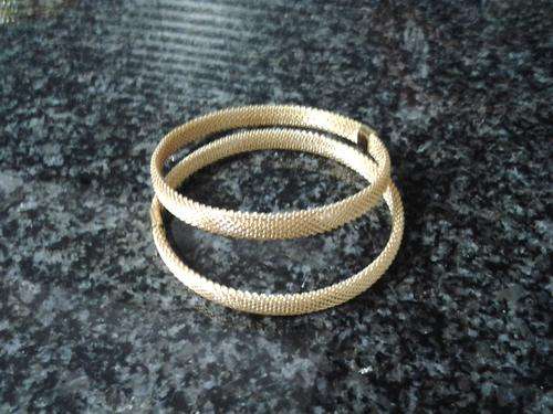 Touch of gold 60 mm mesh style bangles