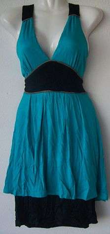 Blue and Black Short Dress - Size 34