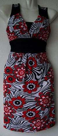 Black/Red Dress Top - Size 34