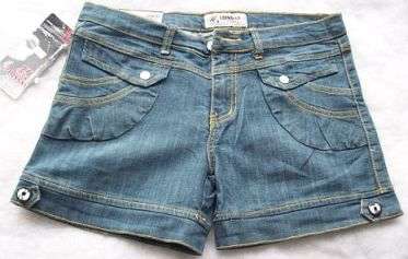 high-cut denim shorts - size 36
