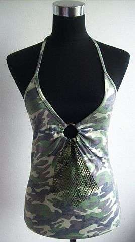 Sleeveless Camouflage Top - size 36
