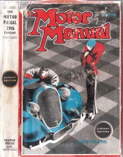 THE MOTOR MANUAL 29th Edition --  Temple Press Ltd.
