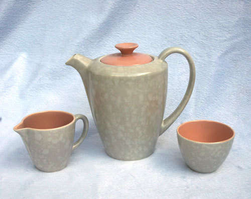 15 Piece Poole Demitasse Coffee Set - Peach Bloom & Seagull (1950's-1968)