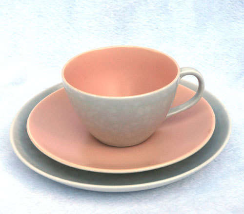 25 Piece Part Poole Tea/Coffee Set - Peach Bloom & Seagull (1950's-1968)