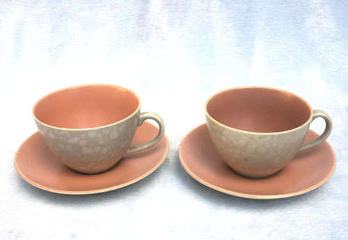 25 Piece Part Poole Tea/Coffee Set - Peach Bloom & Seagull (1950's-1968)