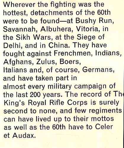 THE KING'S ROYAL RIFLE CORPS -- Herbert Fairlie Wood