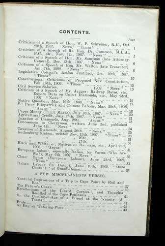 A Selection of Short Letters Touching Slightly Some Burning South African... -- Molteno, C.W.B.