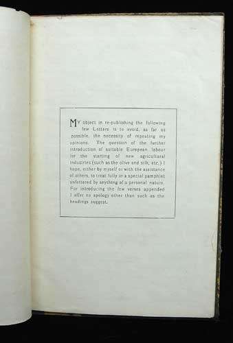 A Selection of Short Letters Touching Slightly Some Burning South African... -- Molteno, C.W.B.