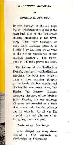 OVERBERG OUTSPAN -- Edmund H. Burrows