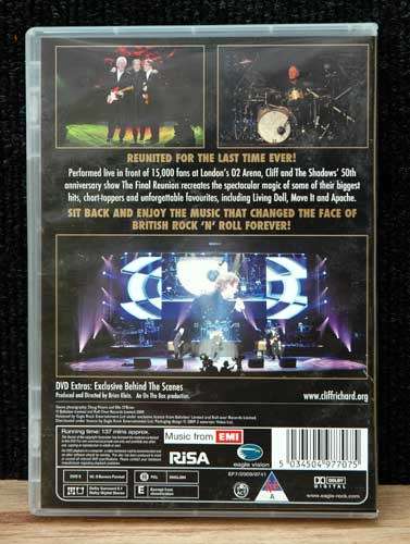 CLIFF AND THE SHADOWS -- The Final Reunion DVD