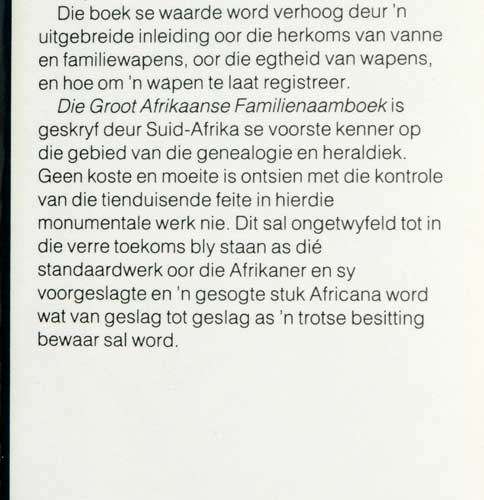 DIE GROOT AFRIKAANSE FAMILIENAAMBOEK -- C. Pama