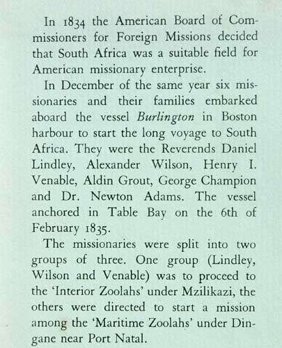 JOURNAL OF THE REV. GEORGE CHAMPION American Missionary in Zululand 1835-1839