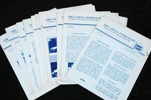 Lancia (19 x Journals of the American Lancia Club and 17 Newsletters)