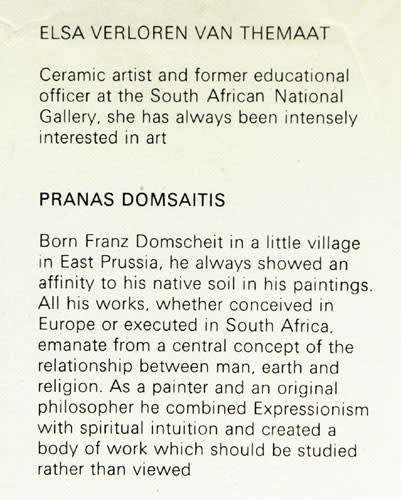Pranas Domsaitis -- Elsa Verloren van Themaat