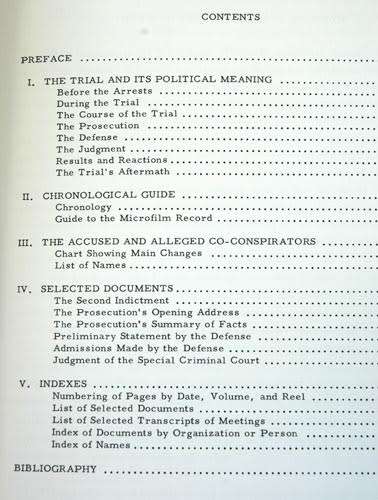 The Treason Trial in South Africa : A Guide to the Microfilm Record of the Trial -- Thomas Karis