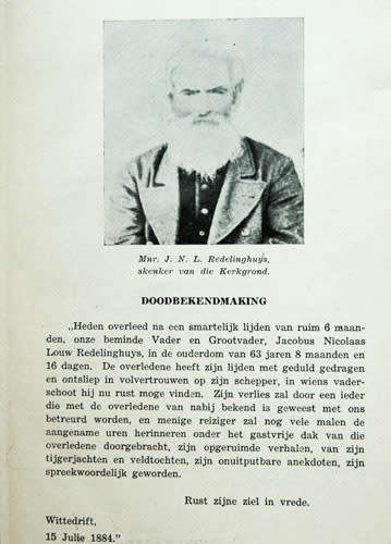 Die Gemeente Redelinghuys Half-Eeufees Gedenkboek 1906 - 1956 -- Ds. J.A. Scholtz