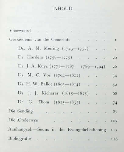 Gedenkboek: Tulbach (Roodezand, Waveren) Gemeente 1743-1943 -- Ds. J.A.S. Oberholster