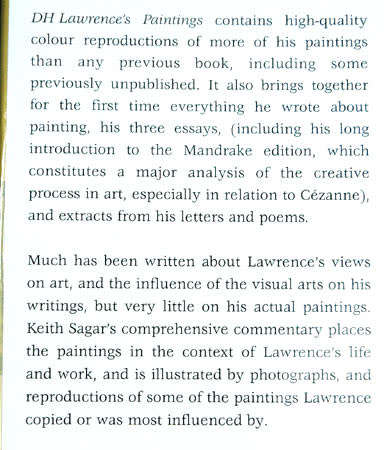 D H Lawrence's Paintings -- Keith Sagar