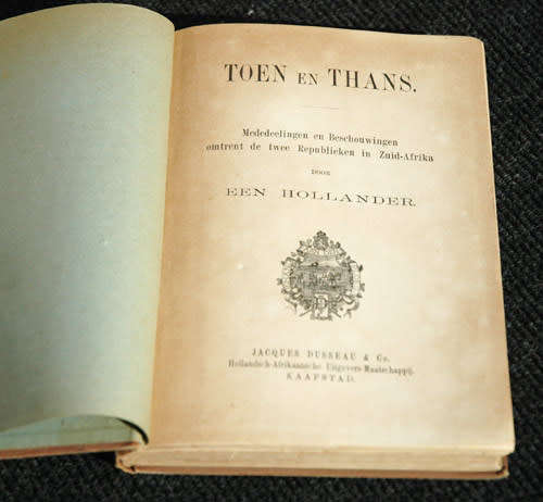 Toen en Thans -- Een Hollander (1898)