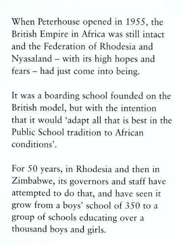 A School in Africa : Peterhouse Education in Rhodesia and Zimbabwe 1955-2005 -- Alan Megahey