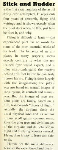 Stick and Rudder : an explanation of the art of flying -- Wolfgang Langewiesche