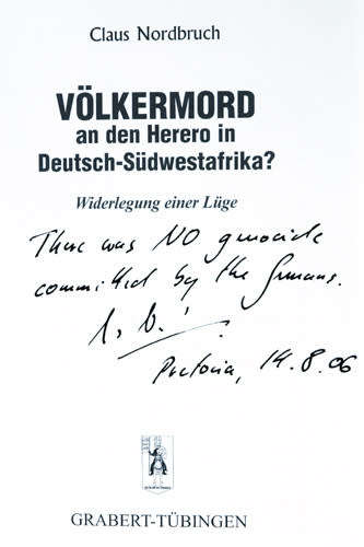 Volkermord an den Herero in Deutsch-Sudwestafrika? Wilderlegung einer Luge - Claus Nordbruch SIGNED