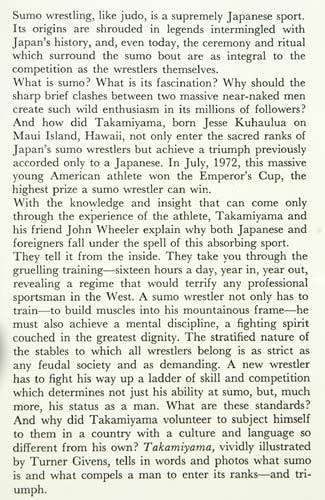 Takamiyama : The World of Sumo (Signed handprint)
