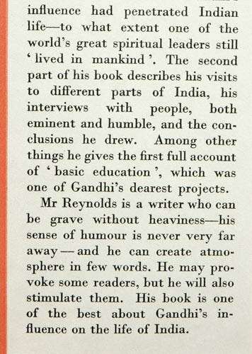 To Live in Mankind:  A Quest for Gandhi -- Reginald Reynolds