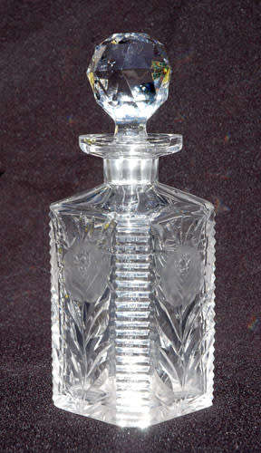 Rose Cut Crystal Decanter