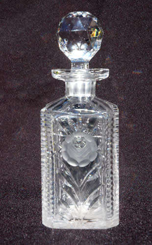 Rose Cut Crystal Decanter
