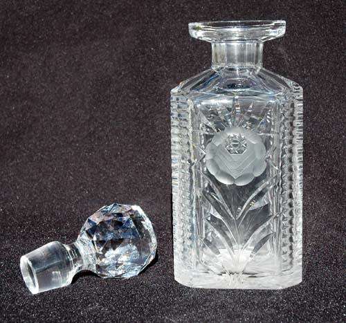Rose Cut Crystal Decanter