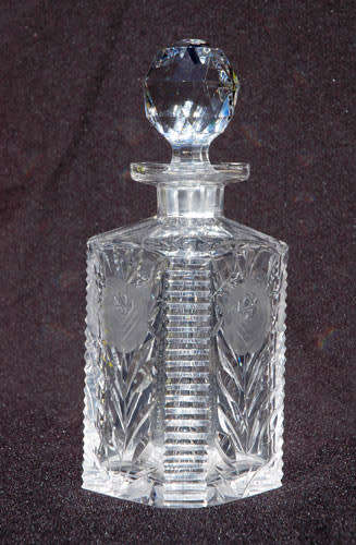 Rose Cut Crystal Decanter