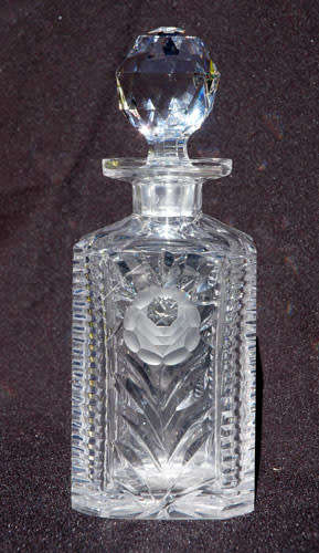 Rose Cut Crystal Decanter