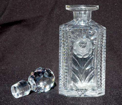 Rose Cut Crystal Decanter