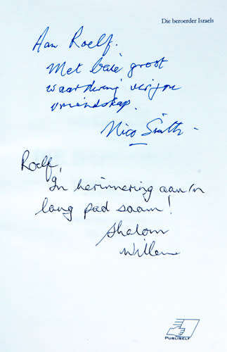 Die Beroerder Israels : `n Biografiese waardering van Nico Smith (Inscribed by Smith and Saayman)